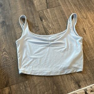 Alphalete square neck blue tank